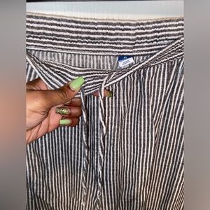 Old Navy pinstripe linen blend pants